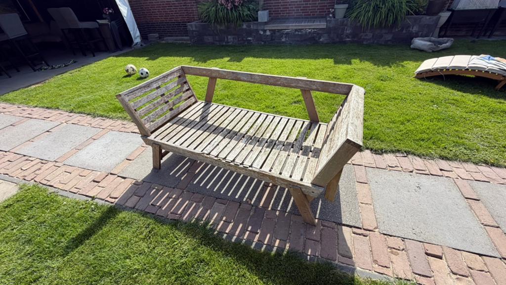 Bankje, Ophalen, Zo goed als nieuw, Hout
