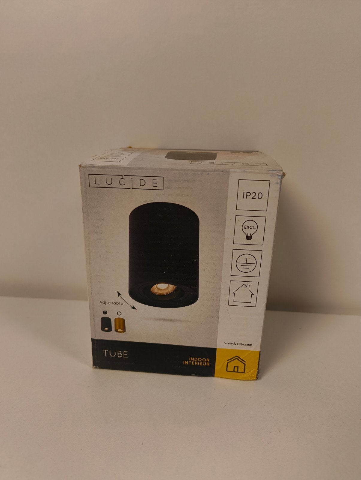 Lucide Tube Opbouwspot Zwart - GU10/MAX.50W, Halogeen, Lucide NV, Oude Leielaan 15, 8501 Bissegem, België, Verstelbaar, Info@lucide.be