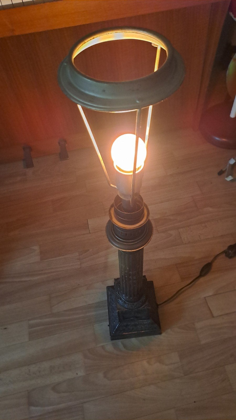 antieke zilveren lampvoet, Ophalen of Verzenden