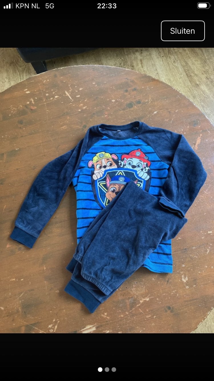Paw Patrol Pyjama Maat 128, Ophalen of Verzenden, Gebruikt, Jongen, Nacht- of Onderkleding