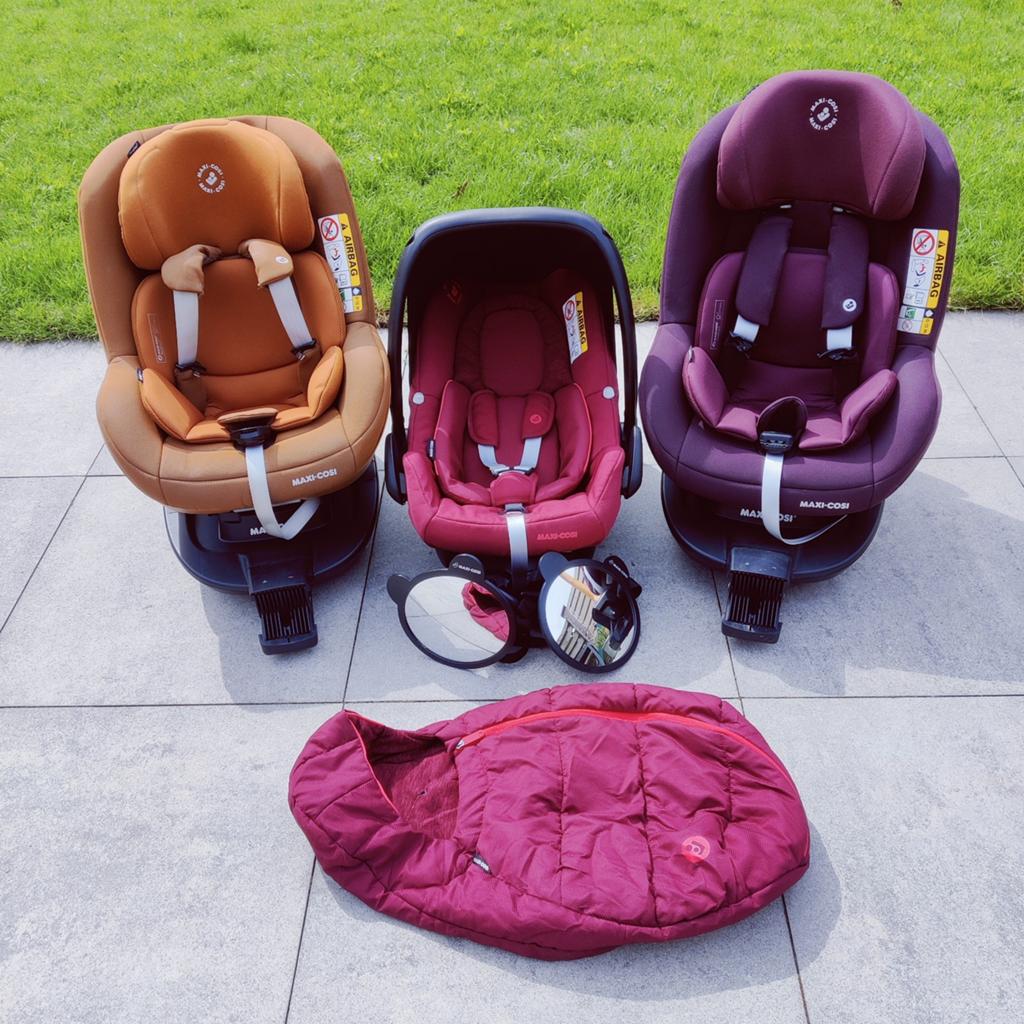 Complete set Maxi Cosi Rock + 2x Pearl Pro2 + 2x Isofixbase, Kinderen en Baby's, Autostoeltjes, Ophalen, Maxi-Cosi, Verstelbare rugleuning
