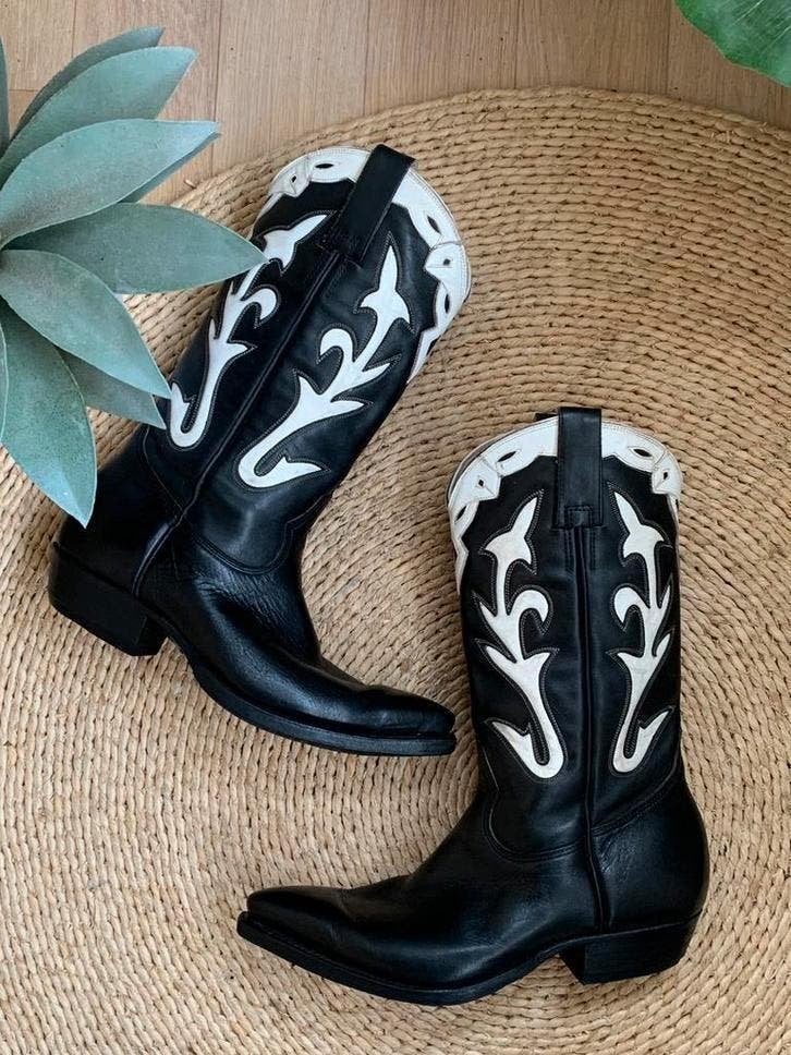 Don Quijote cowboylaarzen 39 40 western boots bohemian laars, Kleding | Dames, Schoenen, Hoge laarzen, -, Zwart, -