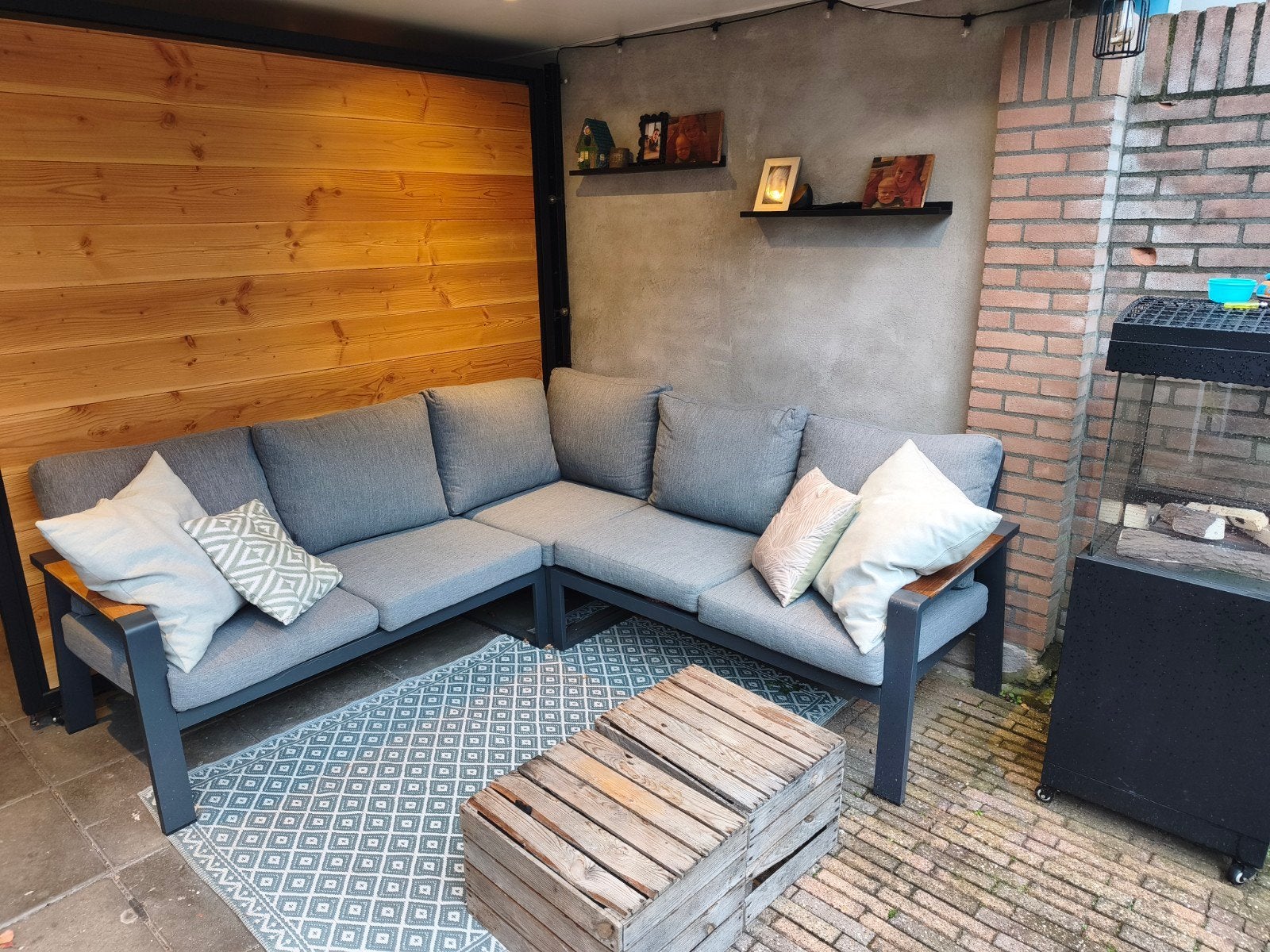 Mooie 1 jaar oude loungeset zgan bieden, Tuin en Terras, Tuinsets en Loungesets, Ophalen, Zo goed als nieuw