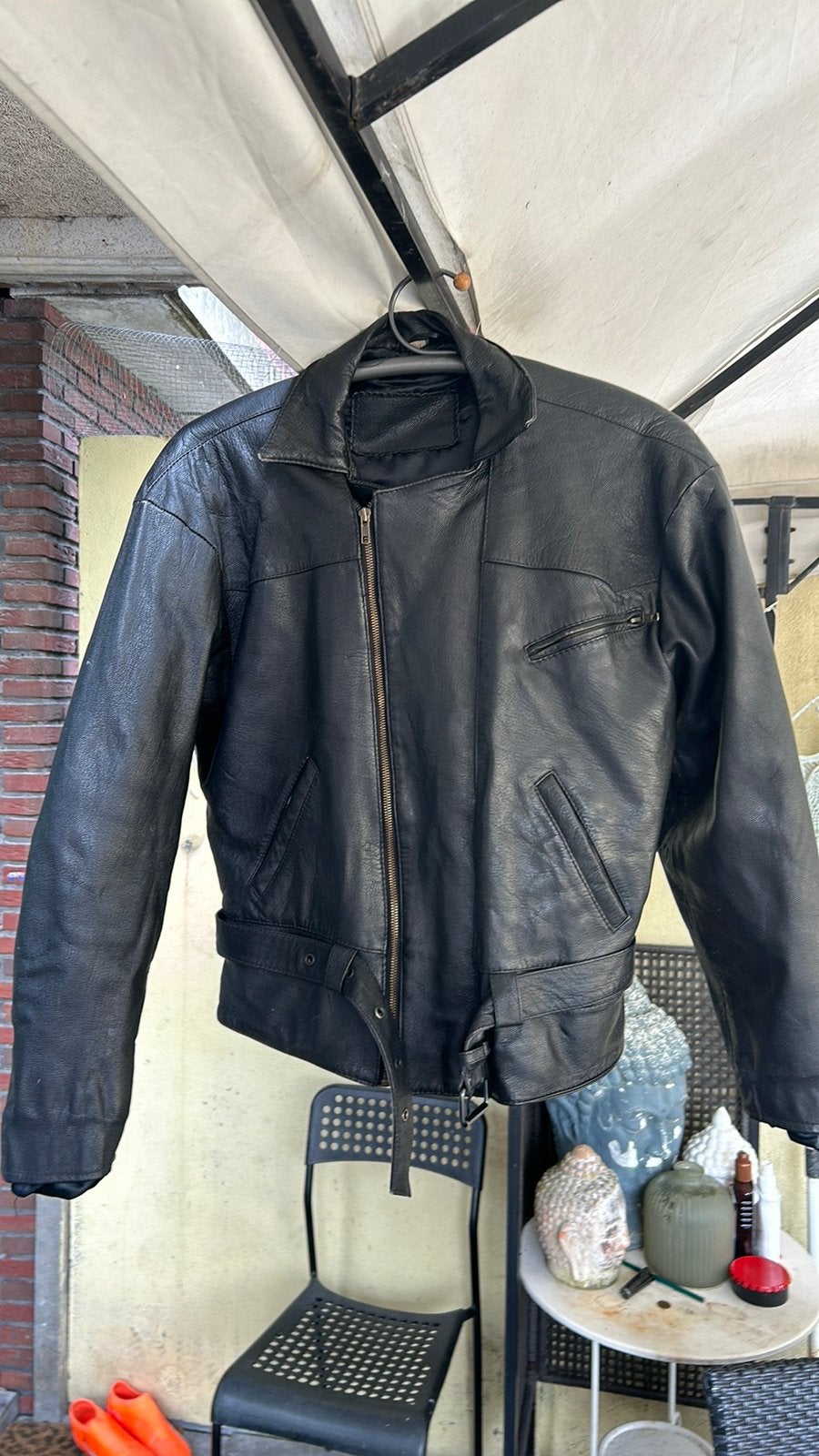 Motorjas leder maat M, Motoren, Kleding | Motorkleding, Ophalen of Verzenden, Tweedehands, Jas | leer