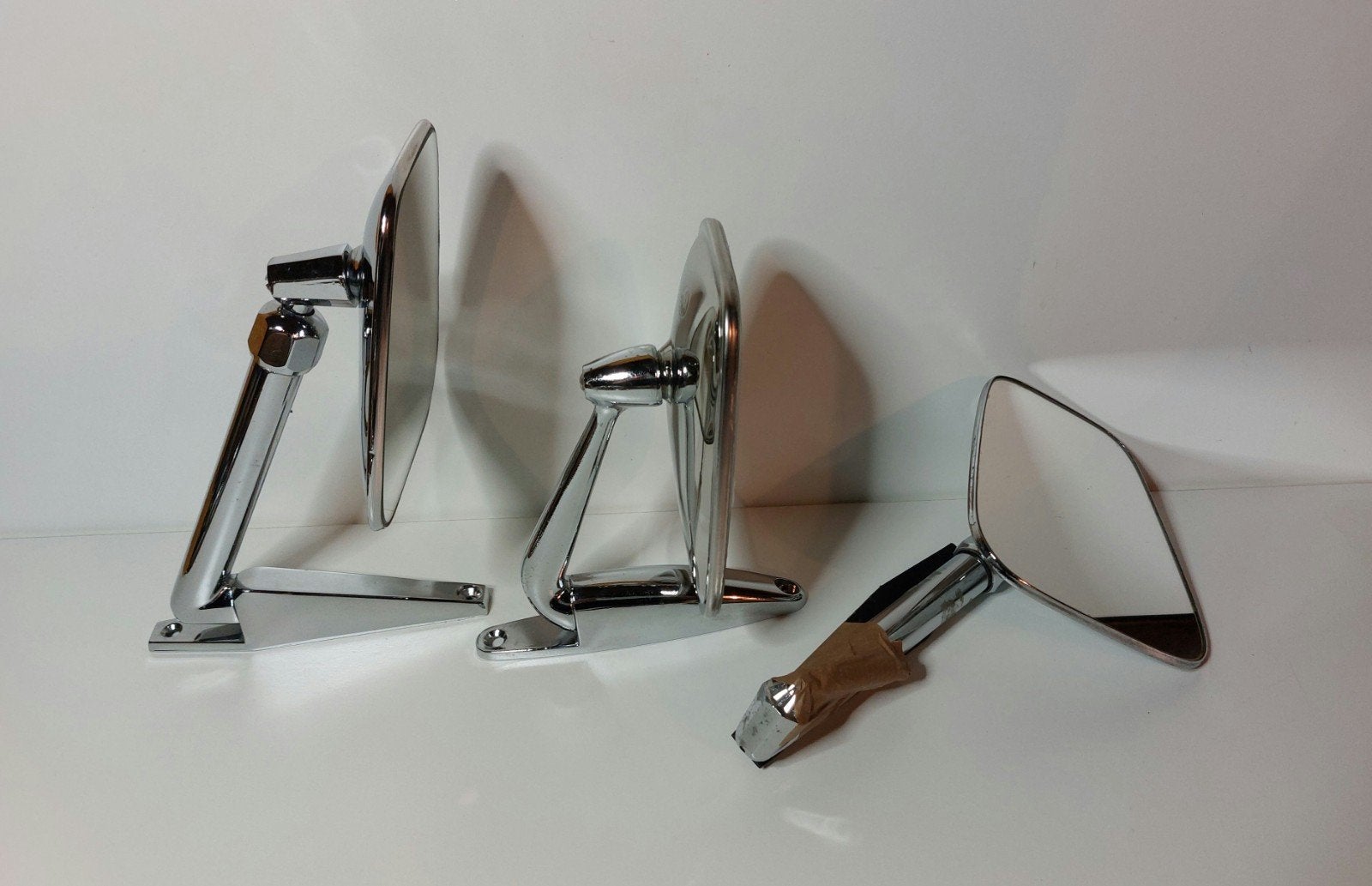 3x originele vintage Triumph Spitfire chromen buitenspiegels, Ophalen of Verzenden, Gebruikt, Triumph