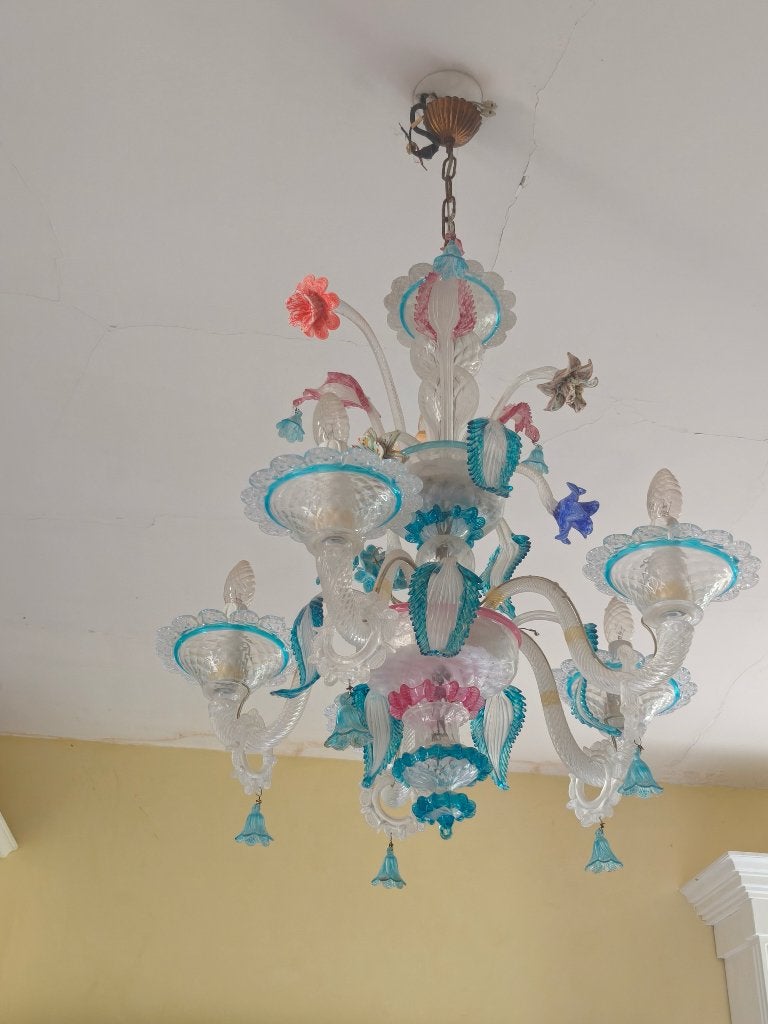 Murano kroonluchter, Ophalen, Klassiek, E14 (klein), Zo goed als nieuw