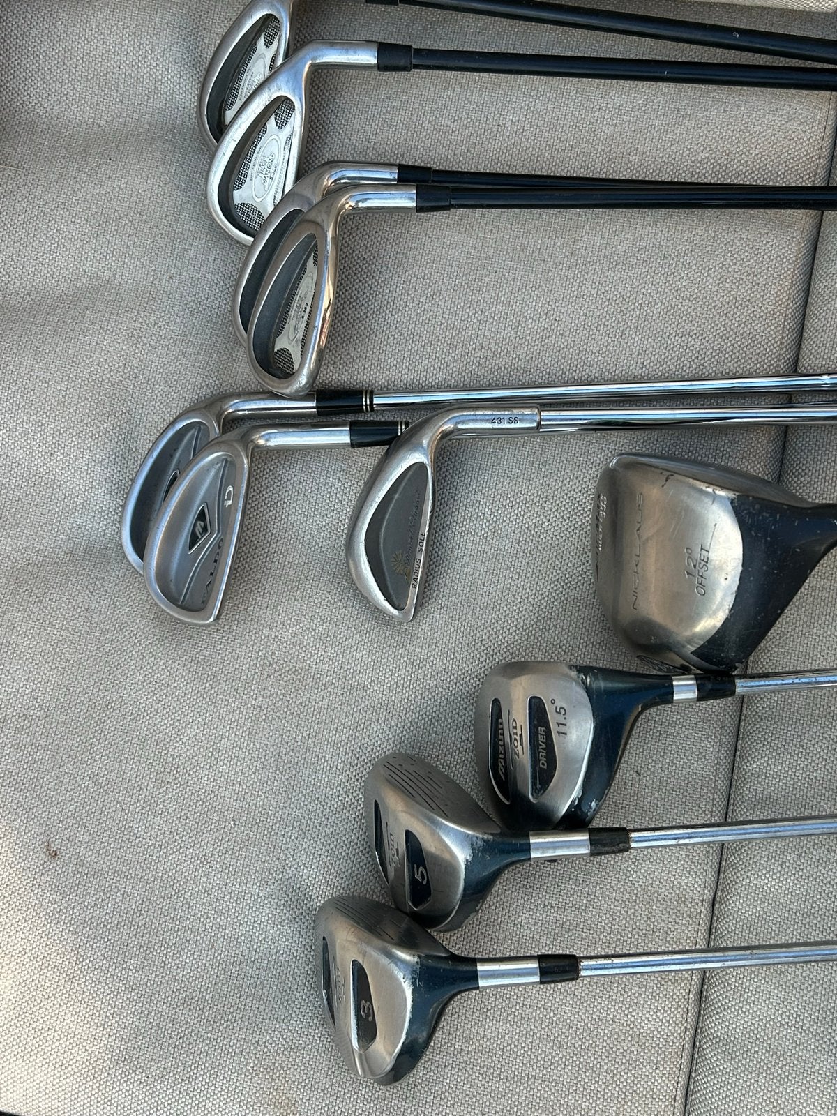 Uitgebreide Mizuno golfset; clubs, tas Mizuno, blackdiamond, Sport en Fitness, Golf, Ophalen, Gebruikt, Set, Mizuno