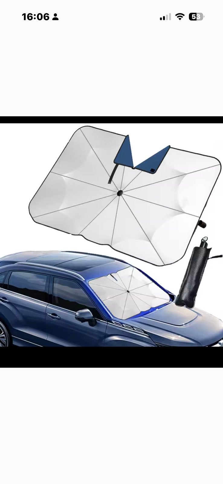 Voorruit sunblocker zonnescherm als een paraplu invouwbaar, Ophalen of Verzenden