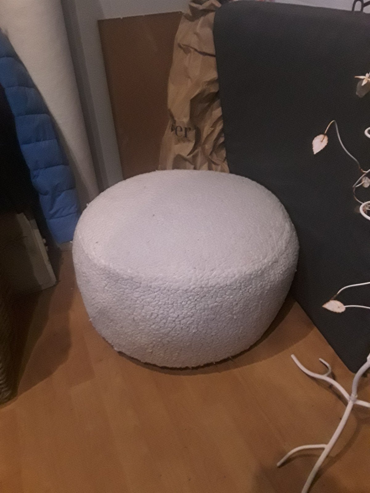 grote poef, Ophalen, Rond, Minder dan 50 cm, Minder dan 50 cm