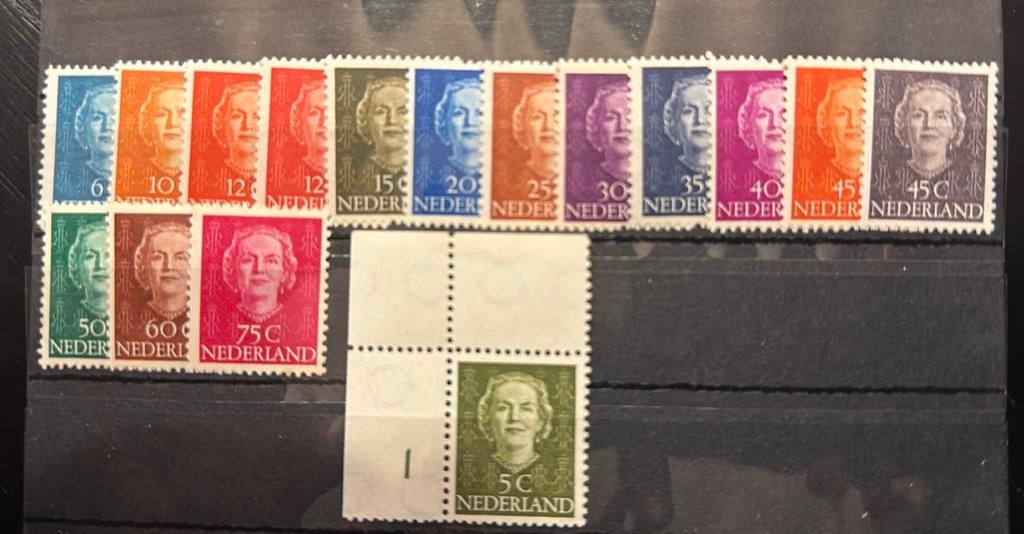 NEDERLAND NVPH 518 t/m 533 pf Koning Juliana (‘en face’), Postzegels en Munten, Postzegels | Nederland, Ophalen of Verzenden, Na 1940