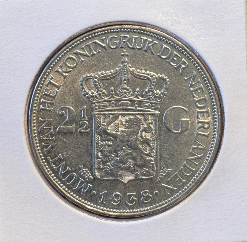 Rijksdaalder uit 1938 met de gewilde variant “grof haar”, Ophalen of Verzenden