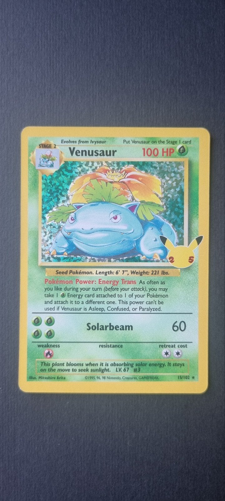 Venusaur Celebrations (CEL BS 15), Ophalen of Verzenden, Zo goed als nieuw, Losse kaart, Foil