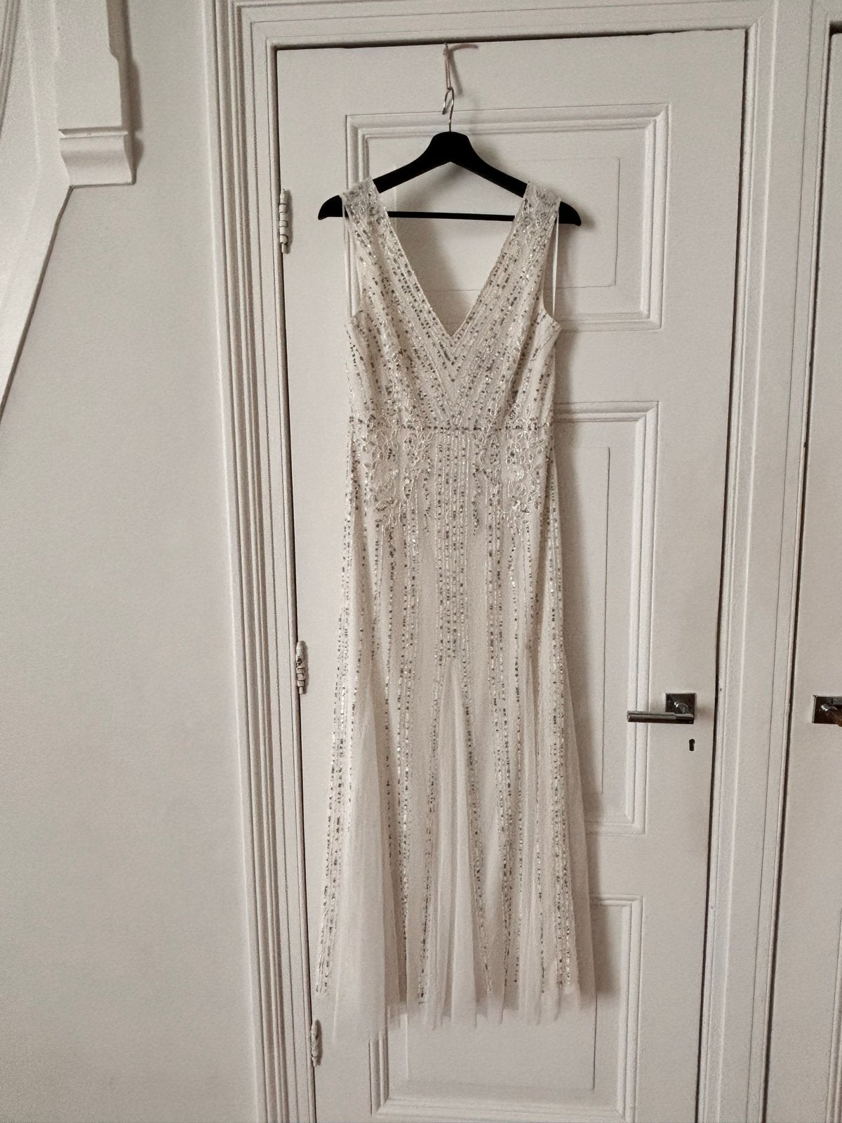 Yessica C&A Galajurk met kralen en pailletten, Kleding | Dames, Jurken, Maat 38/40 (M), Beige, Nieuw, Ophalen of Verzenden