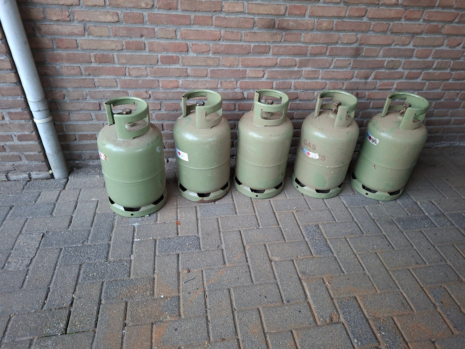 gasflessen, Ophalen, Gebruikt