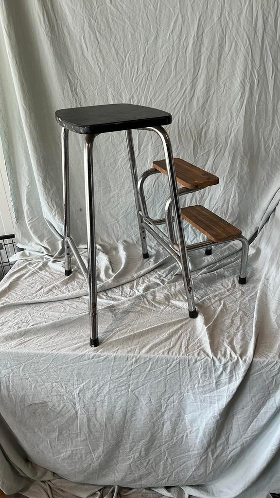 Brabantia Vintage keukentrap, Doe-het-zelf en Verbouw, Ladders en Trappen, Ophalen, Zo goed als nieuw, Minder dan 2 meter