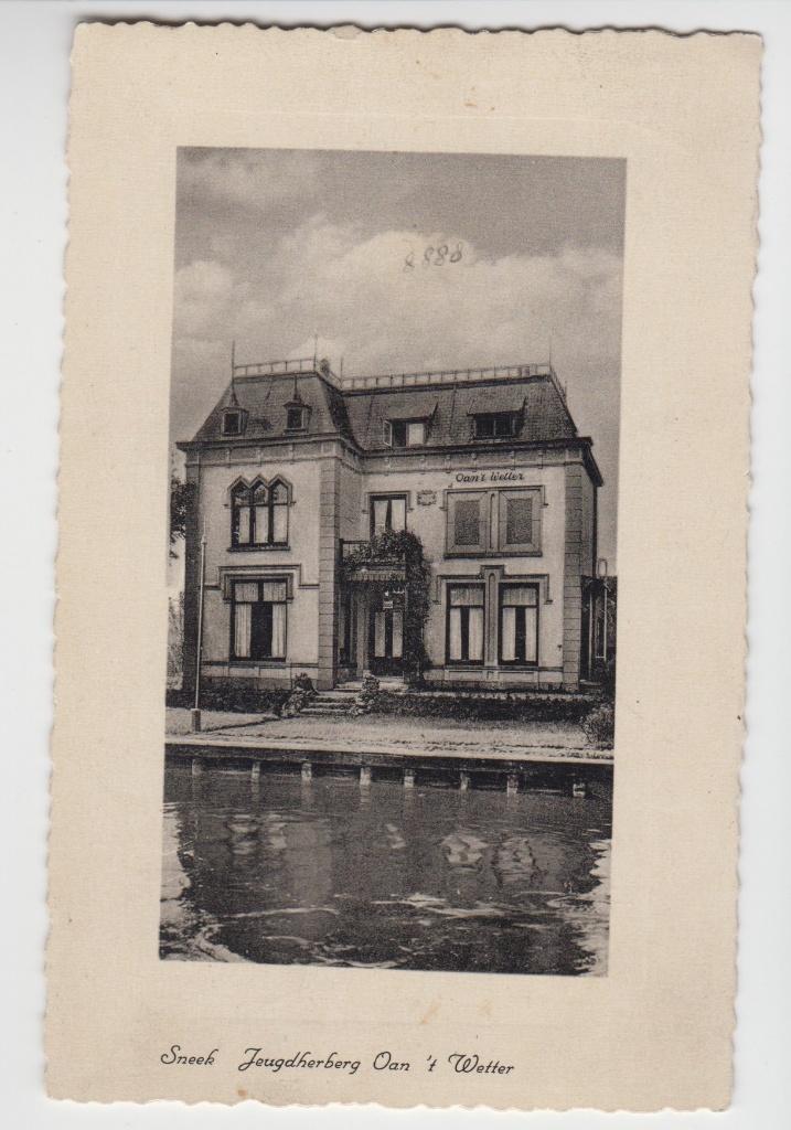 031 Sneek Reliefkaart 1939 Jeugdherberg Oan 't Wetter B35, Verzenden, 1920 tot 1940, Gelopen, Friesland