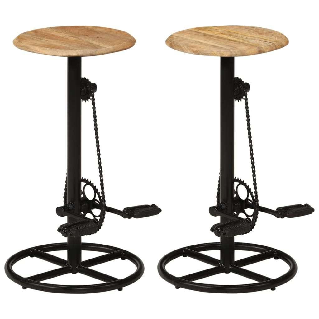 2 st Barkrukken barkruk mangohout fiets GRATIS VERZONDEN!, Verzenden, 60 tot 90 cm, Nieuw, Nvt