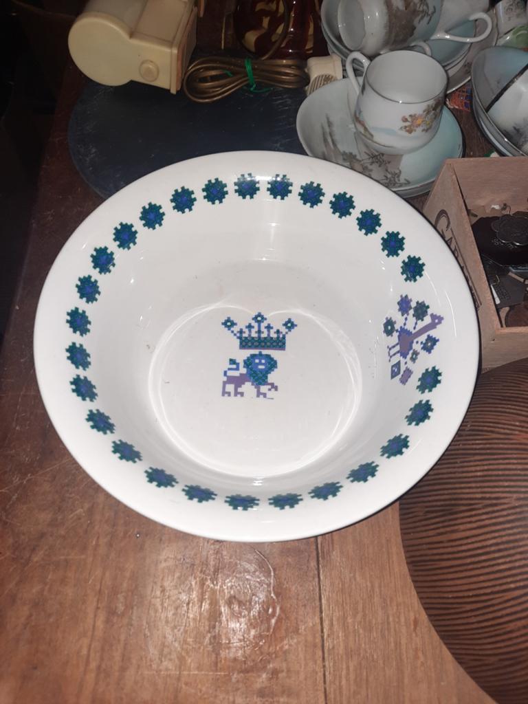 Vintage Figgjo Vitrified Ovenware Kom 'Menu' Noors Design, Ophalen of Verzenden