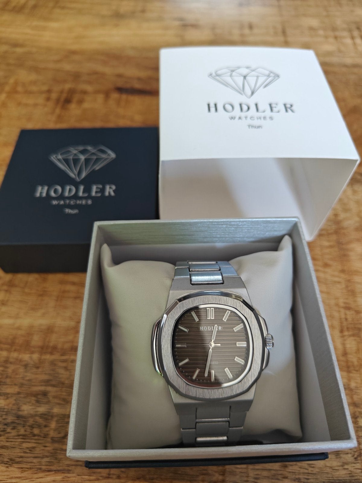Hodler Horloge - Zo goed als nieuw, Overige merken, Staal, Staal, Polshorloge