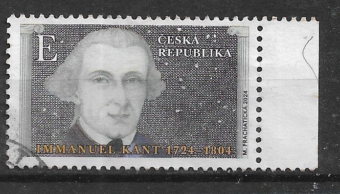 203-26 Ceska Republika 2024 / Immanuel Kant nom. E, Verzenden, Overige landen, Gestempeld