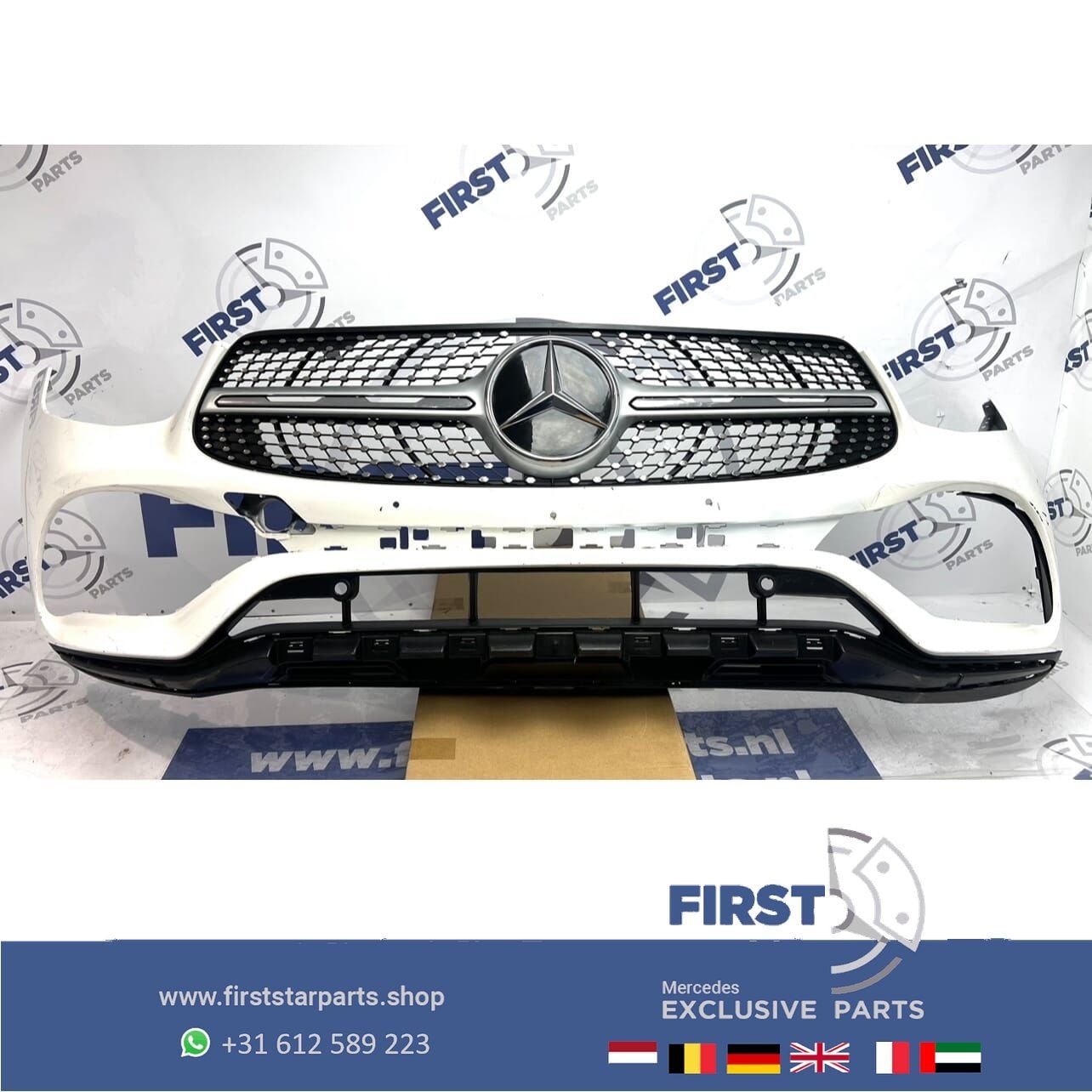X253 C253 GLC BUMPER FACELIFT 2021 W253 AMG VOORBUMPER + DIA, Gebruikt, -, Voor, Ophalen of Verzenden
