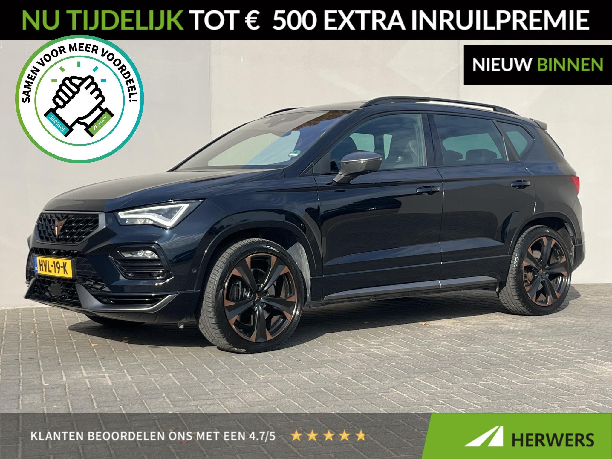 CUPRA Ateca 2.0 TSI 4DRIVE / 301 PK / Schaalstoelen / Schuif, Auto's, Automatische klimaatregeling, Gebruikt, 4 cilinders, 1984 cc
