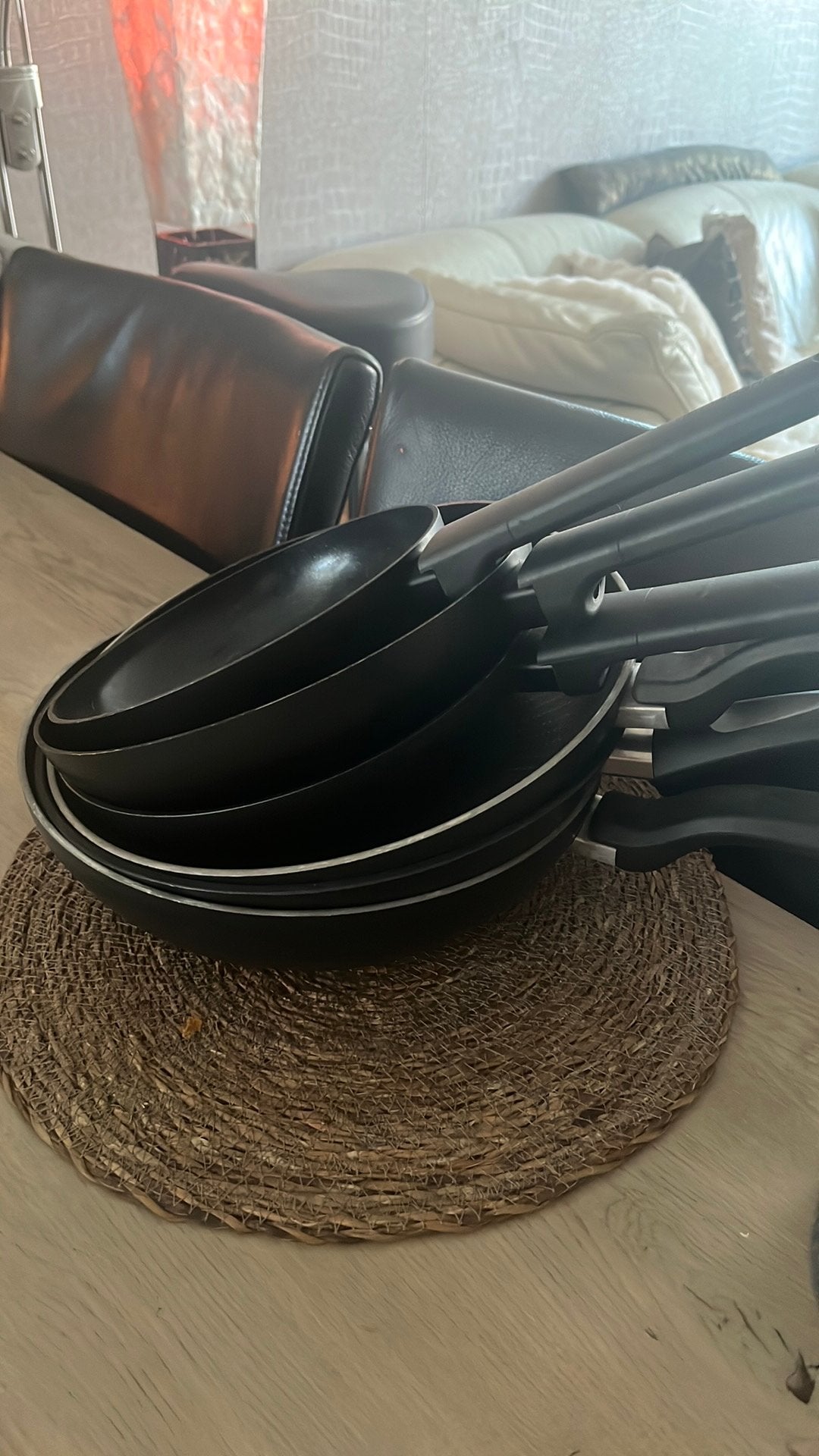 Brabantia pannen, Ophalen of Verzenden, Zo goed als nieuw, Rvs, Pannenset