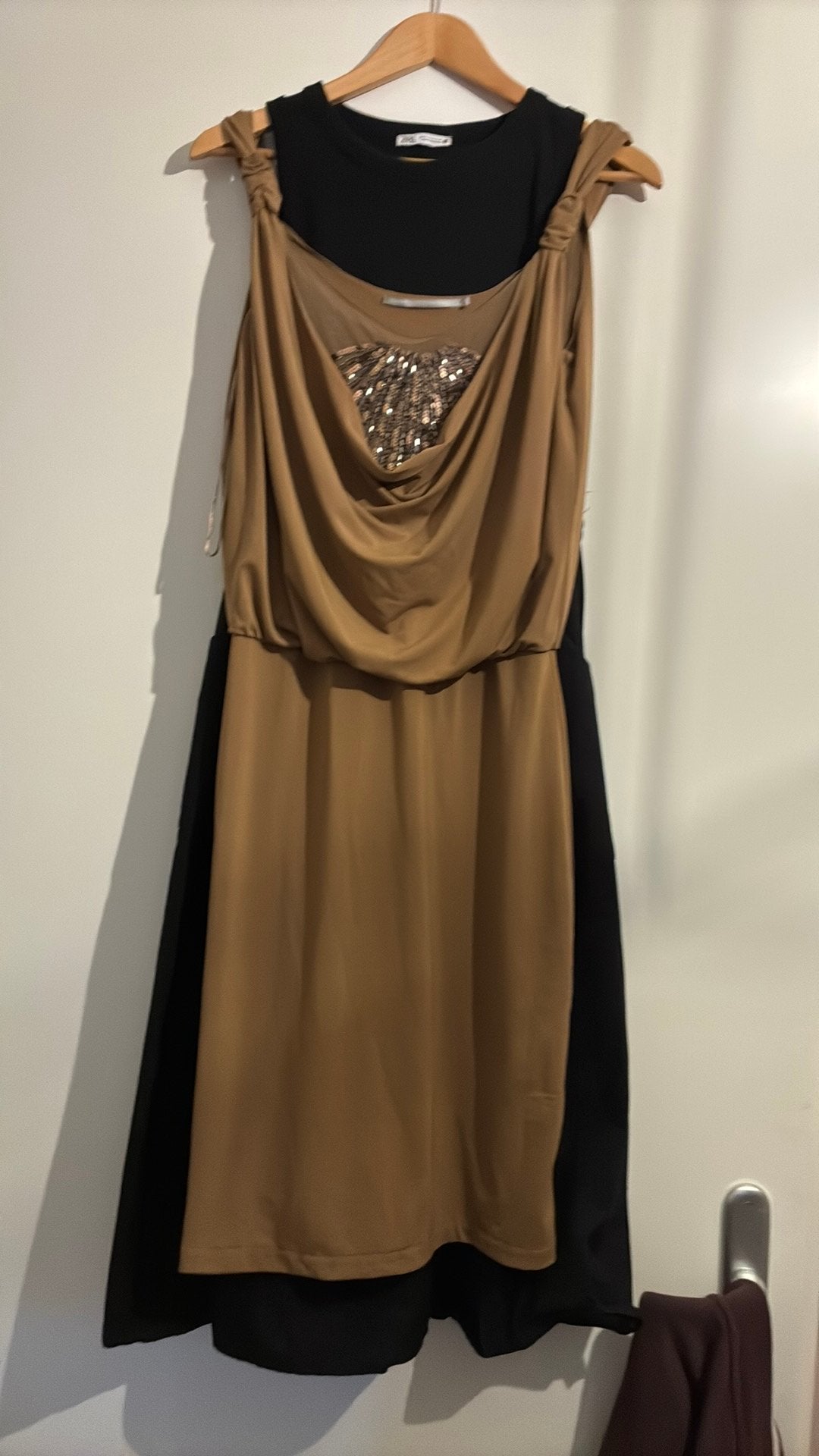 Jurk mt 38/40, Maat 38/40 (M), Overige typen, Bruin, Ophalen of Verzenden