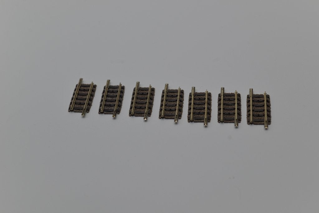7X Fleischmann 9104 korte rechte stukjes N-Spoor, -, -, Rails, Ophalen of Verzenden