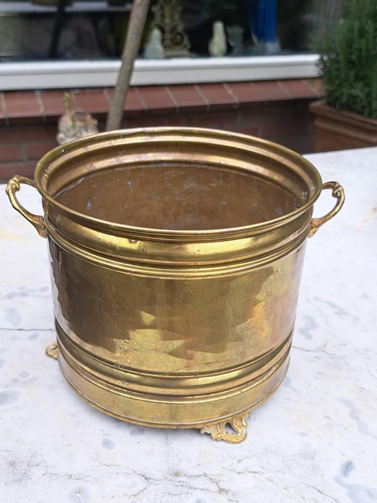 Koper messing bloempot, Ophalen of Verzenden