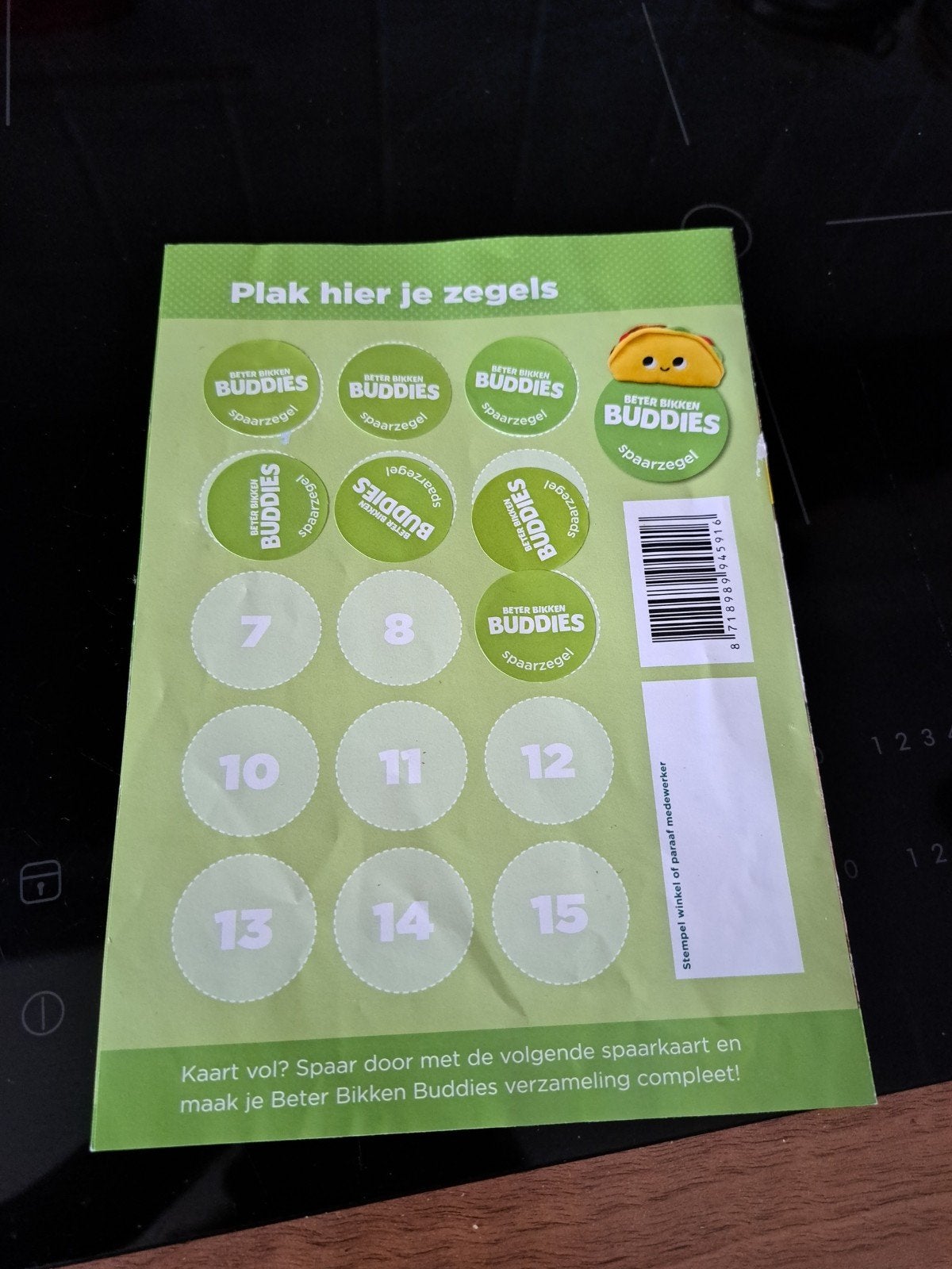 Beter Bikken Buddies Spaarzegels -7 stuks, Ophalen of Verzenden, Nieuw, Overige typen