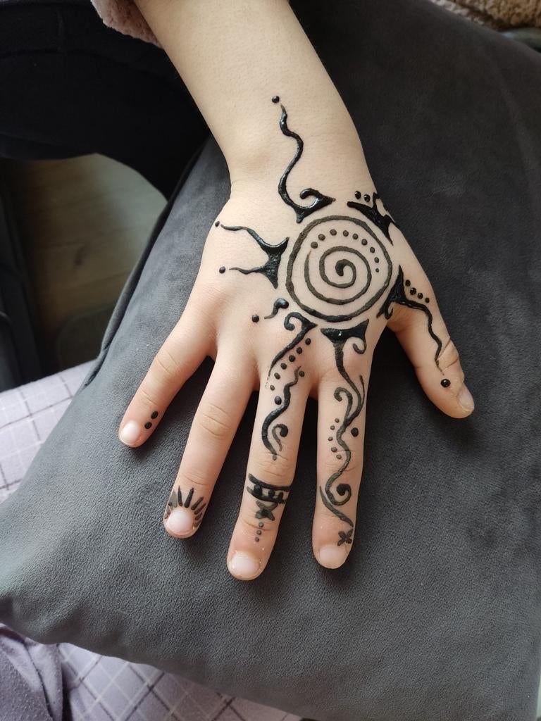 Henna Tattoos - Prachtige Tijdelijke Lichaamskunst, Gehele gezicht, Zwart, Nieuw, Ophalen of Verzenden