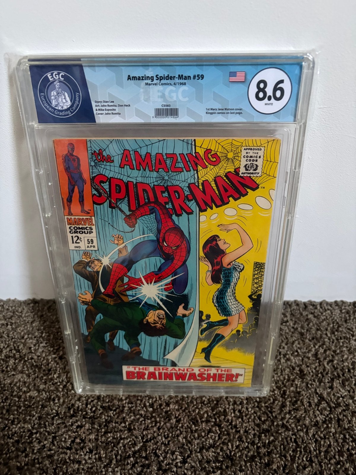 Amazing Spider-Man #59 EGC 8.6 - 1e Mary Jane cover!, Boeken, Strips | Comics, Eén comic, Verzenden, Zo goed als nieuw, Amerika