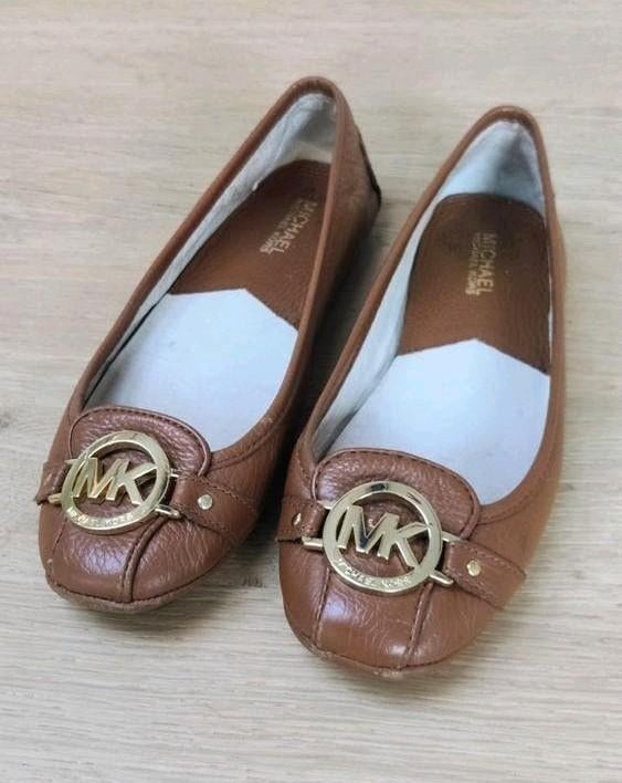 Flatjes, Ballerina's, Mocassins van Michael Kors, maat 38, Michael Kors, Bruin, Ophalen of Verzenden, Espadrilles of Moccasins