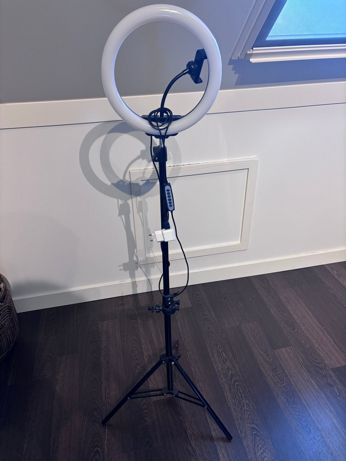 LED Ringlamp met Verstelbaar Statief, Ophalen, Zo goed als nieuw, Dimbaar, Studiolamp