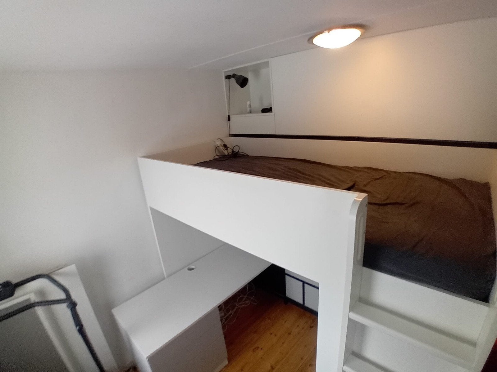 Ikea Smastad hoogslaper met grijze lades en deuren, Ophalen, Zo goed als nieuw, Hoogslaper