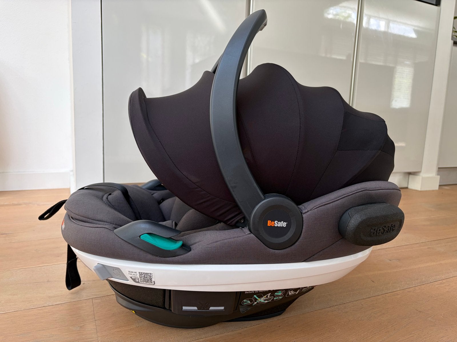 BeSafe Go Beyond autostoeltje - Dark Grey Mélange, Slaapstand, Zo goed als nieuw, Isofix, 0 t/m 13 kg