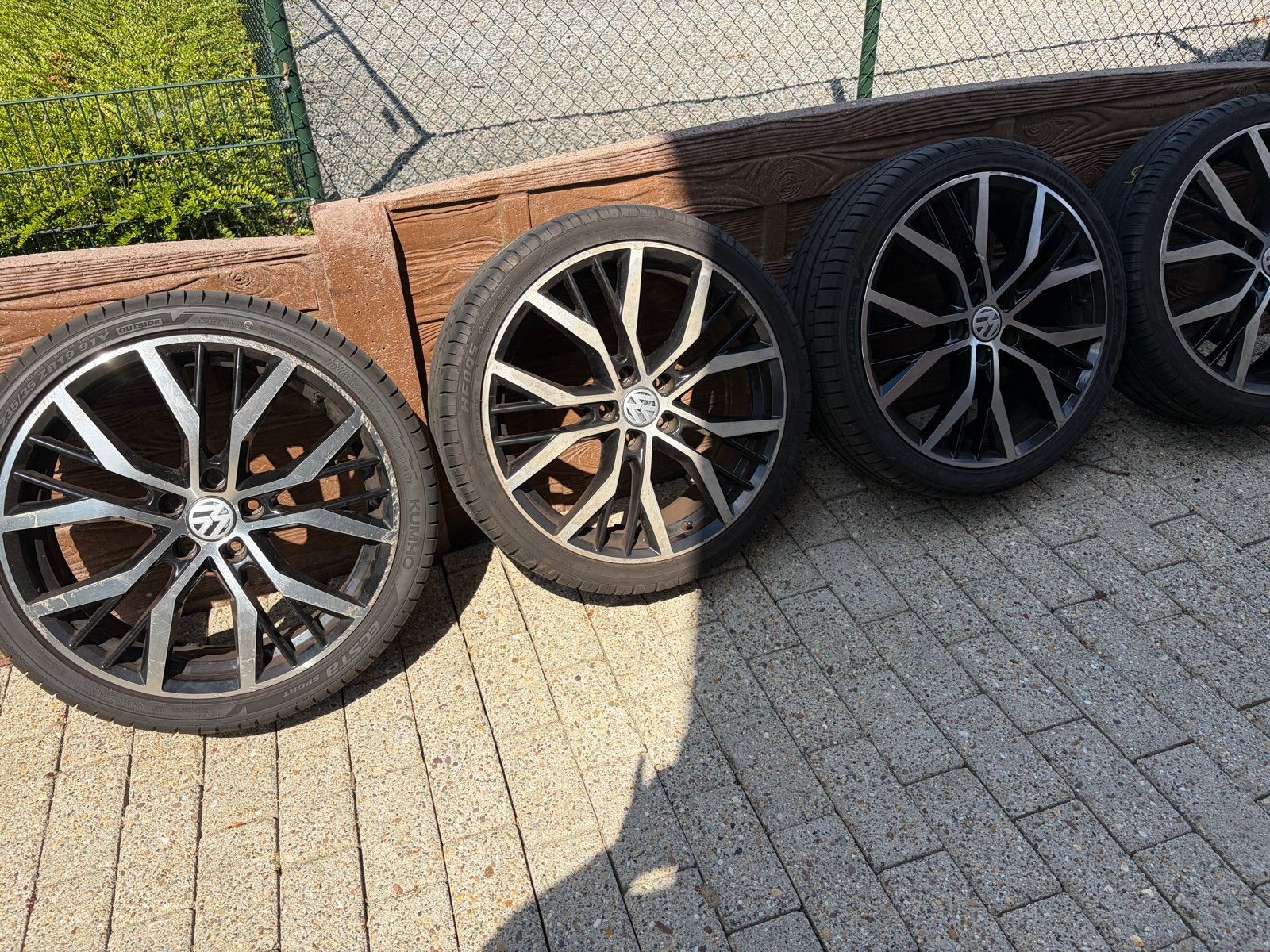 Golf 7 GTI Performance 19 inch velgen met banden, Gebruikt, Banden en Velgen, Personenwagen, Ophalen