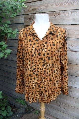 Blouse bruin leopard Fabienne Chapot mt M Vaste prijs OPRUIM, Maat 38/40 (M), Bruin, Ophalen of Verzenden, Zo goed als nieuw