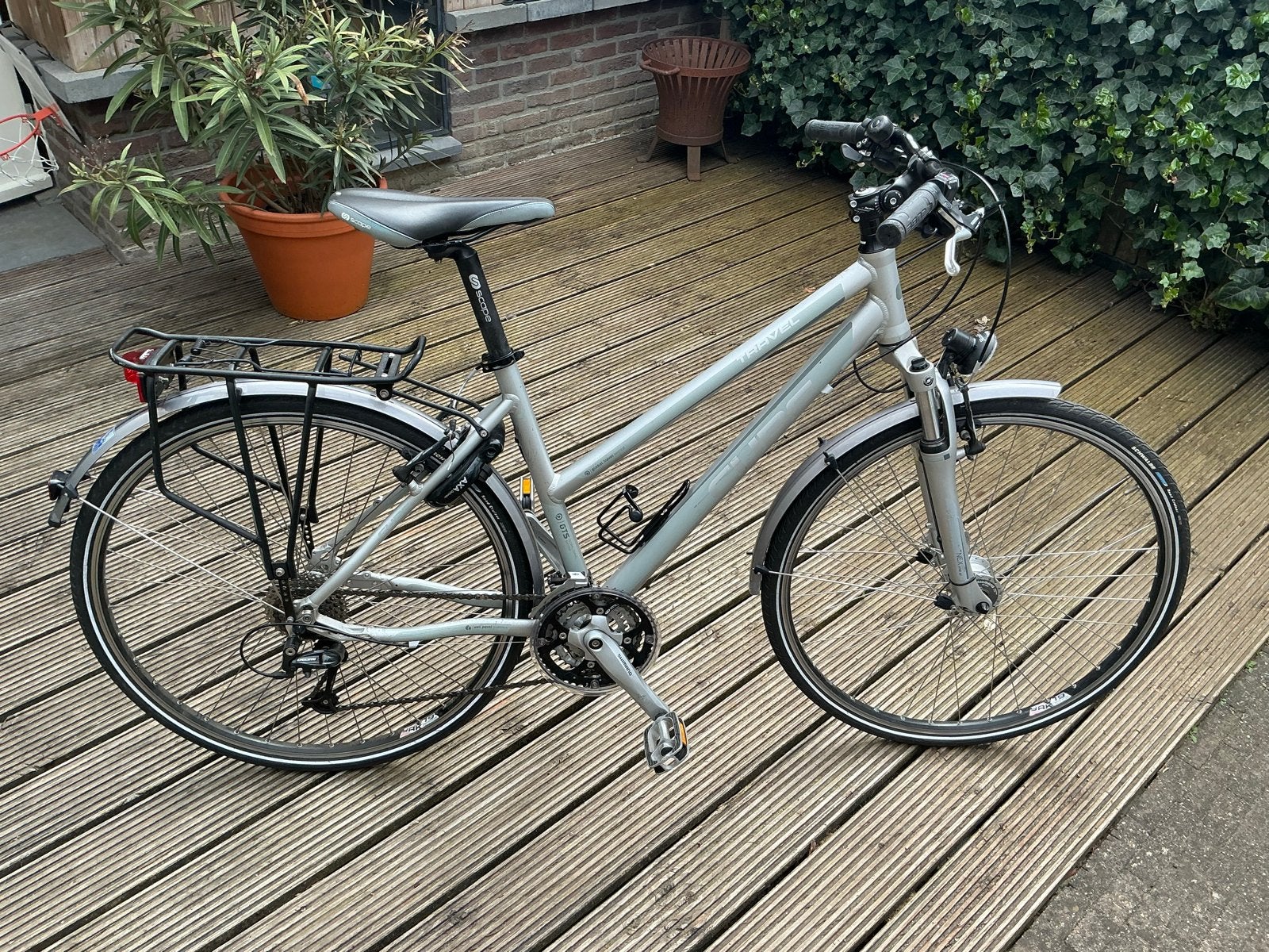 Cube Travel toerfiets maat 48., Fietsen en Brommers, Fietsen | Dames | Sportfietsen en Toerfietsen, 28 inch, Gebruikt, Velgrem