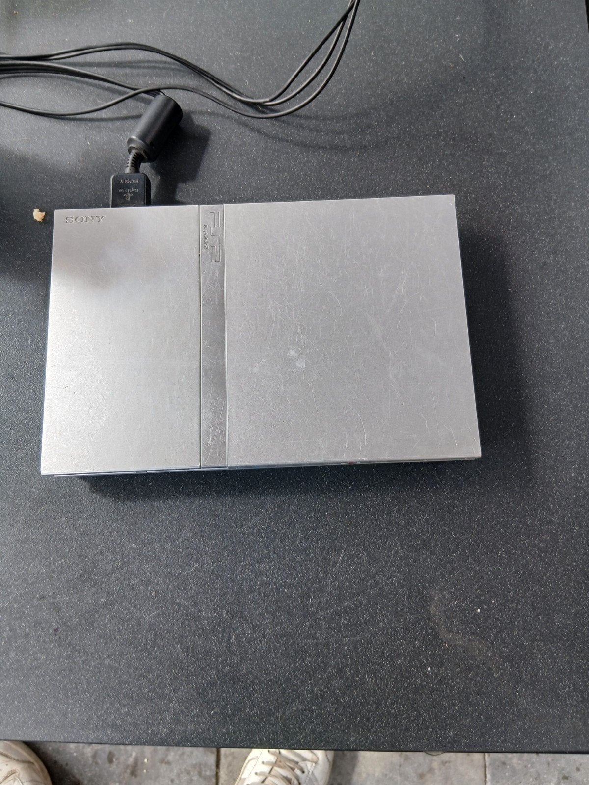 Sony PlayStation 2 Slim - Zilver met controller, Gebruikt, Ophalen of Verzenden, Met 1 controller, Zilver