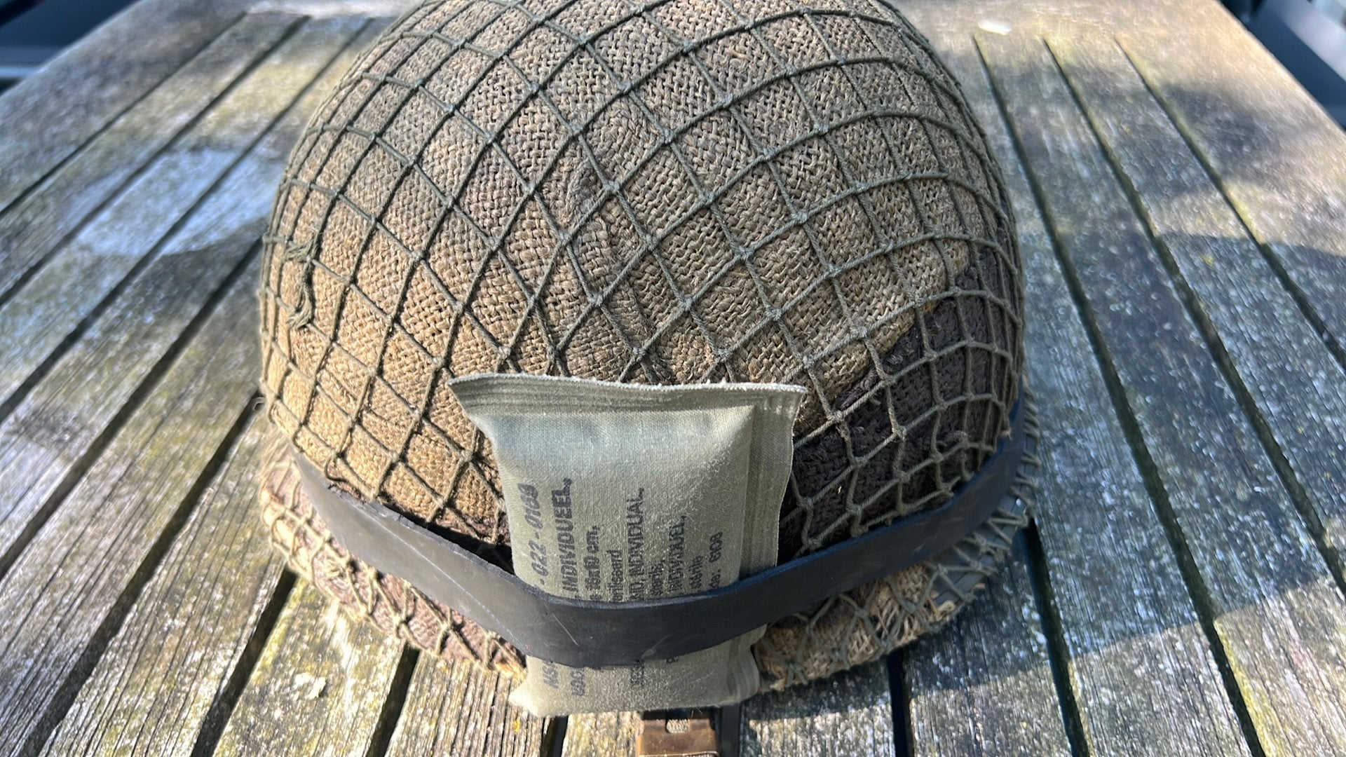 Ned.leger verb.p. M1 model buiten en binnenhelm met overtrek, Verzamelen, Ophalen of Verzenden, Landmacht, Amerika, Helm of Baret