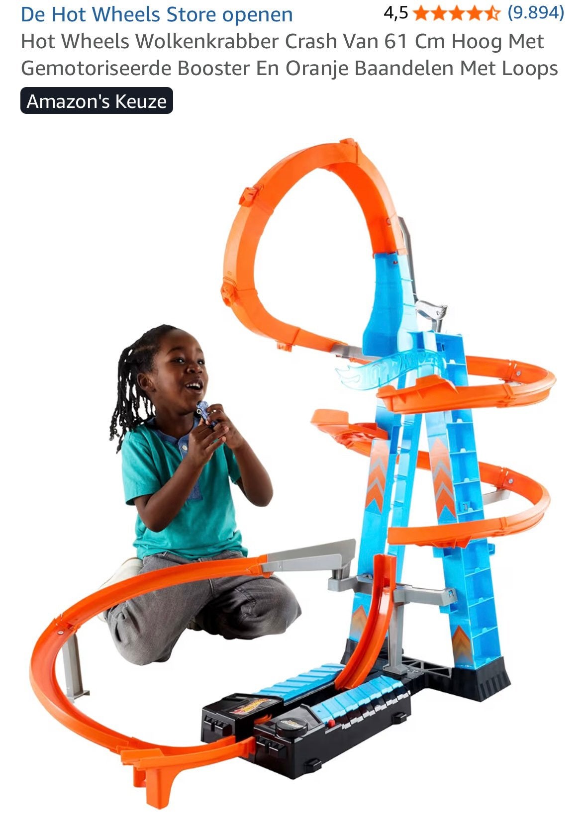 Hotwheels wolkenkrabber, Ophalen, Zo goed als nieuw, Elektrisch, Hot Wheels