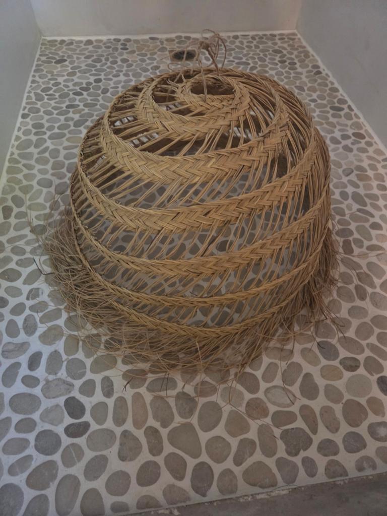 Nieuwe handgemaakte rotan lampenkap, Huis en Inrichting, Lampen | Lampenkappen, Bohemian, Scandinavisch, Natuurlijk, 25 tot 50 cm