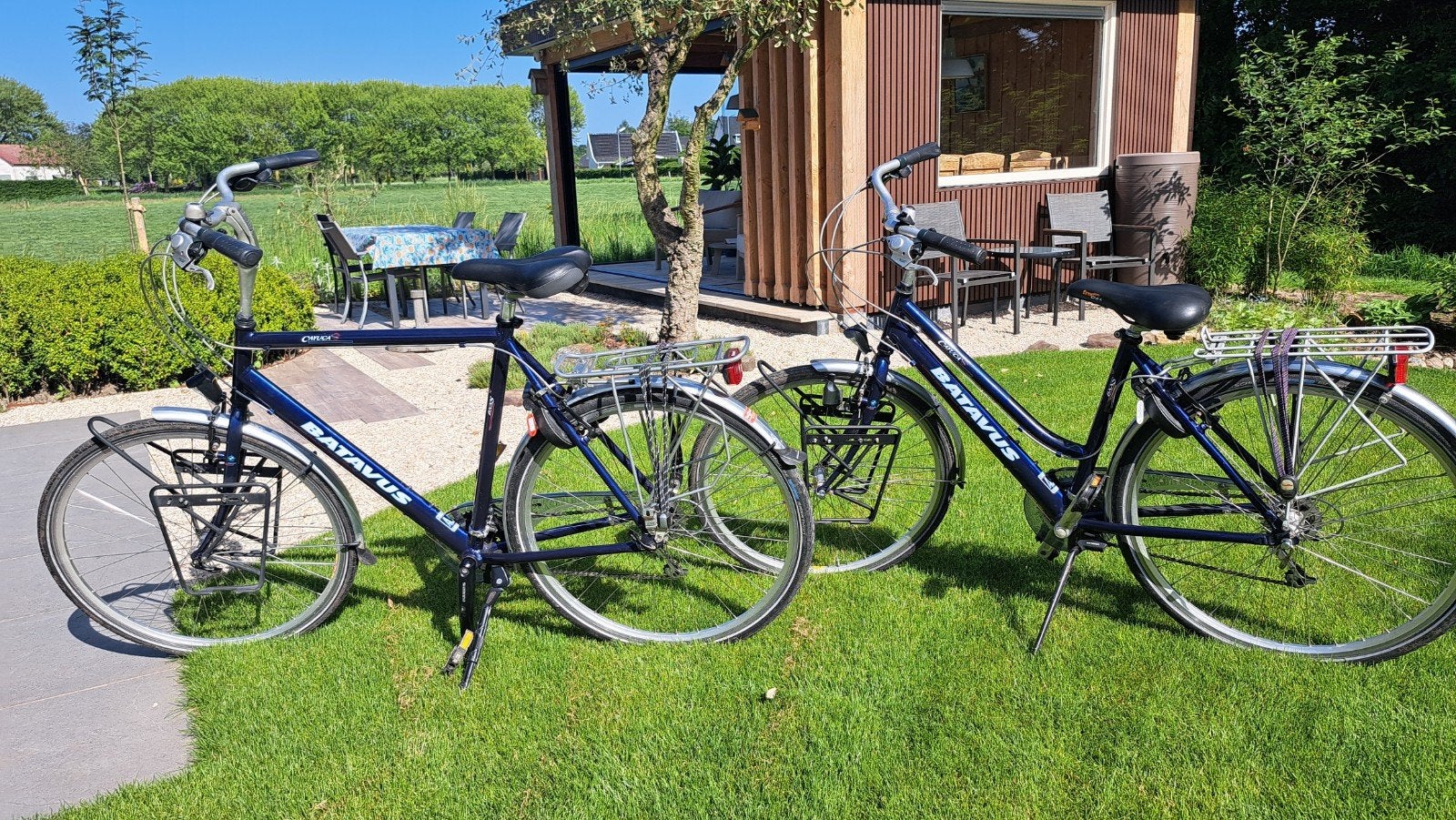 Twee Batavus toerfietsen ,aluminium / rvs., Fietsen en Brommers, Gebruikt, 26 inch, Velgrem, Batavus