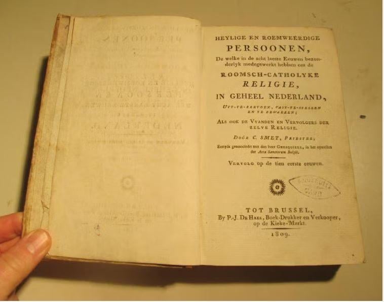 Antiek Boek - Heylige en Roemweerdige Persoonen - 1809, Antiek en Kunst, Ophalen of Verzenden
