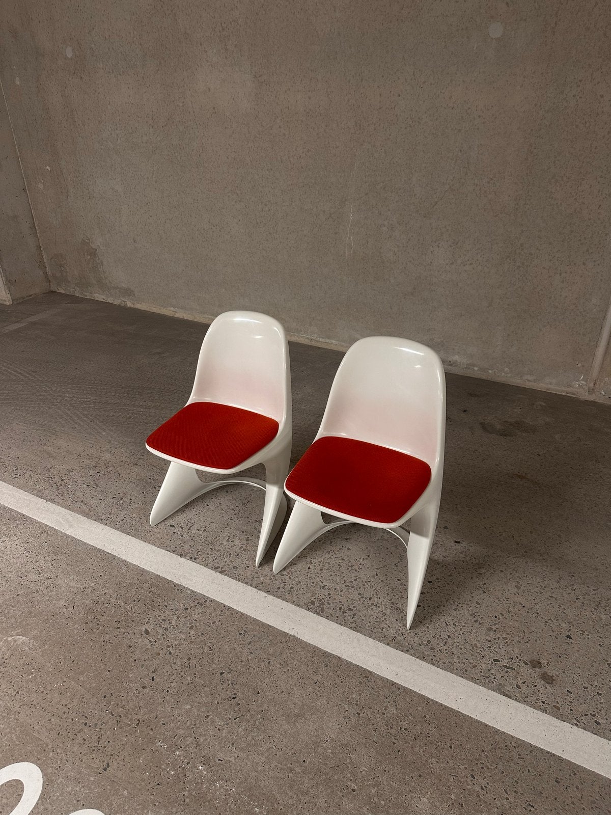 Casalino Stoelen van Alexander Begge voor Casala (jaren '80), Ophalen of Verzenden, Wit, Kunststof, Twee