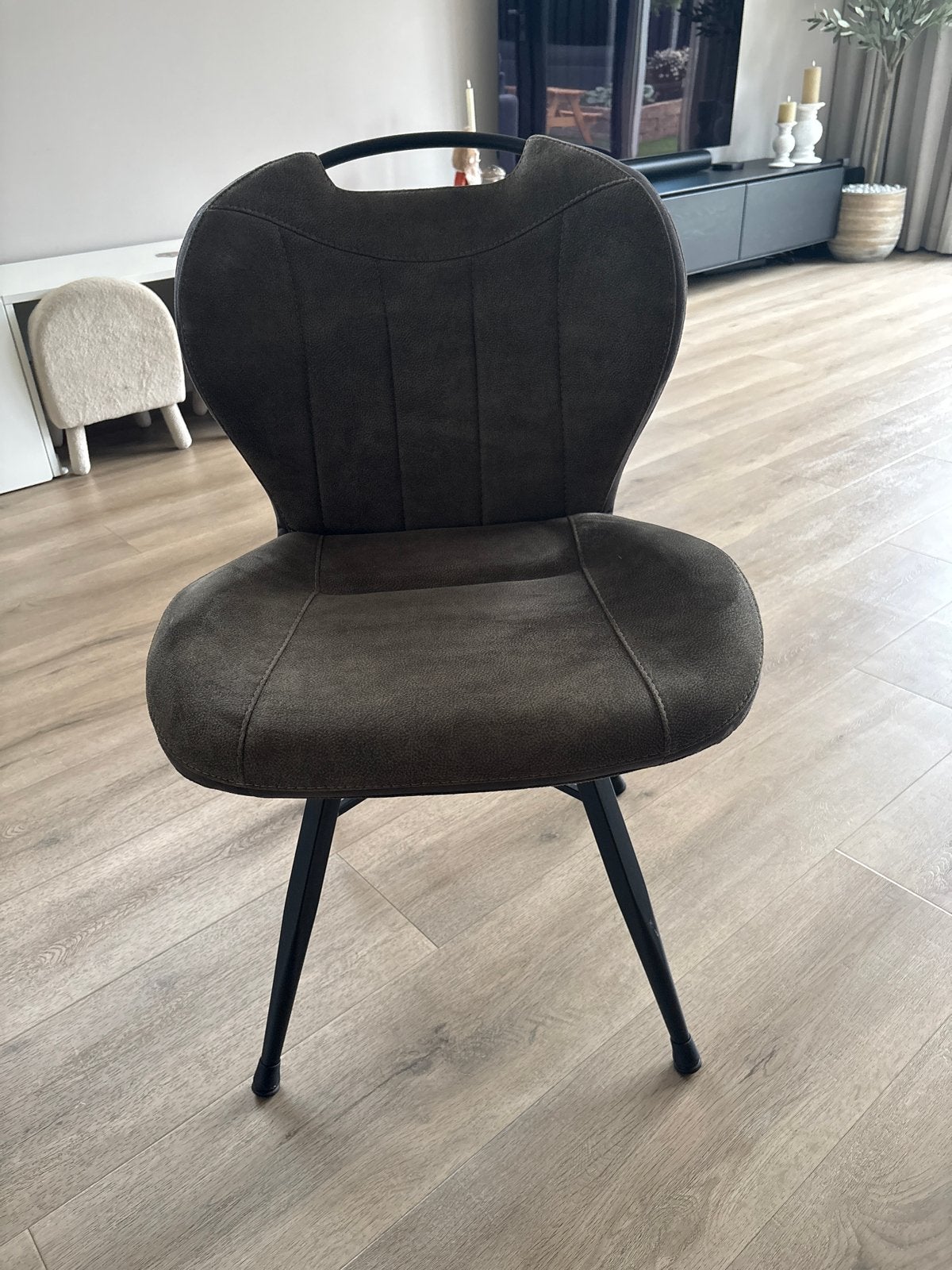 4 eetkamerstoelen Pronto, microvezel, zgan, Ophalen, Overige kleuren, Zo goed als nieuw, Vier