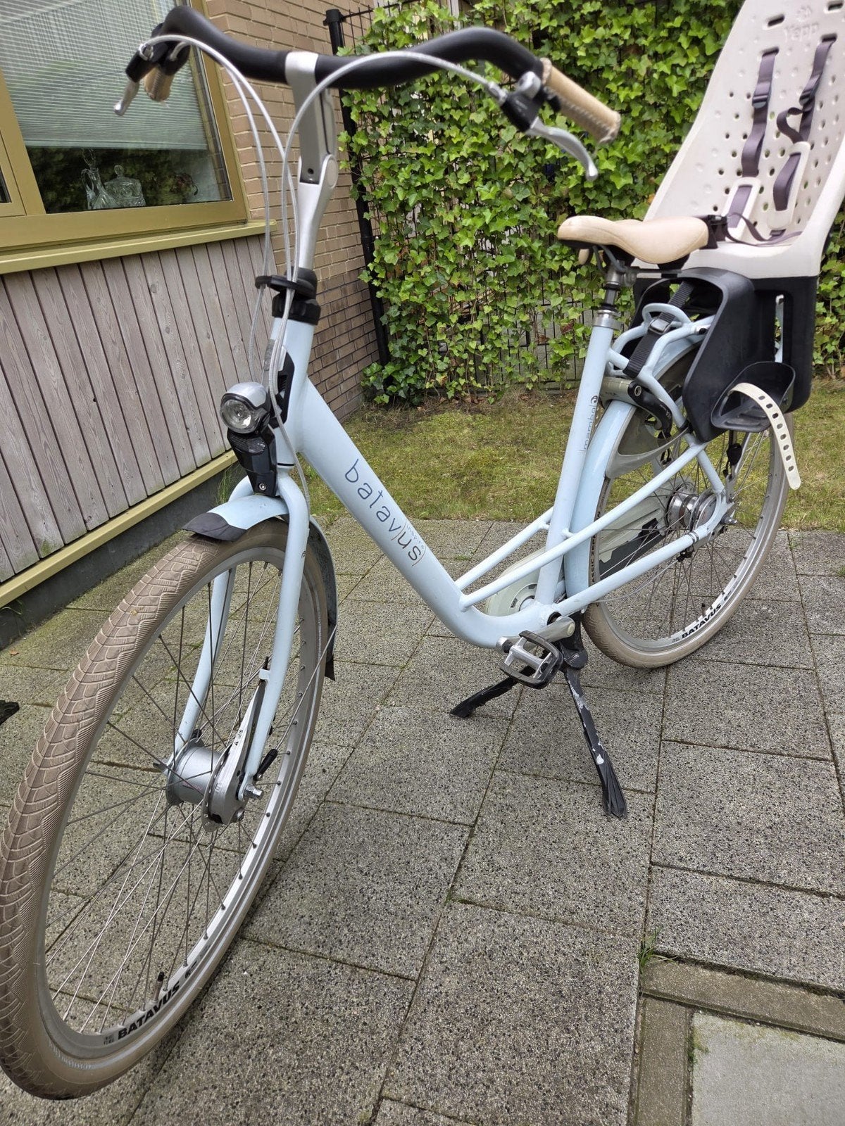 Batavus Mambo damesfiets met Yepp kinderzitje, Ophalen, Gebruikt, Batavus, Versnellingen