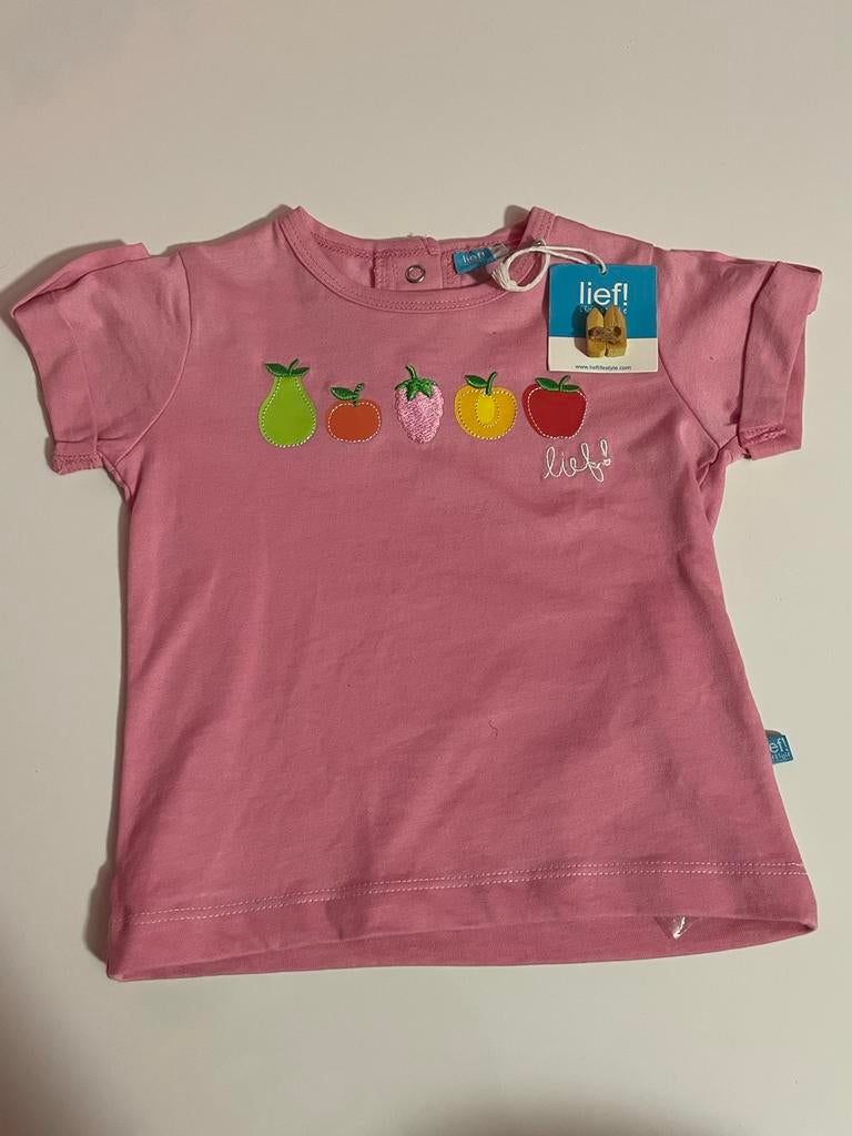 Lief! Roze T-shirt Maat 74, Ophalen of Verzenden, Nieuw, Meisje